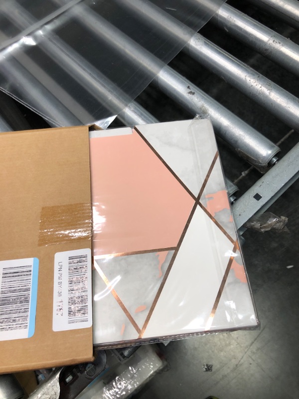 Photo 1 of Paper Junkie Geometric Marble File Folders, Rose Gold Office Supplies (Letter Size, 12 Pack)