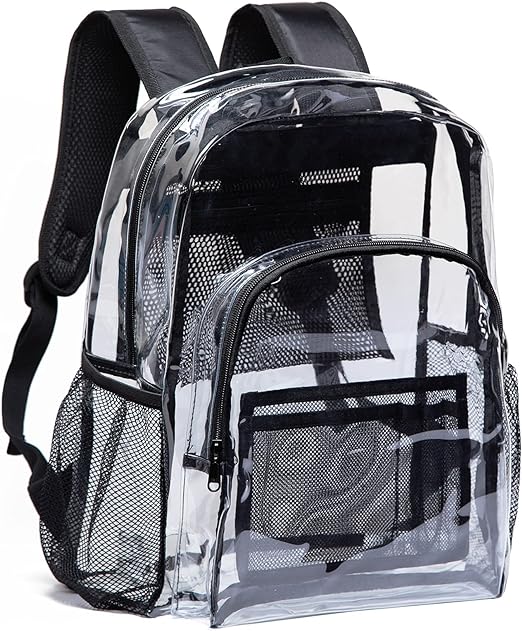 Photo 1 of *Similar product* Vorspack Clear Backpack Heavy Duty PVC Transparent Backpack with Reinforced Strap for College Workplace
