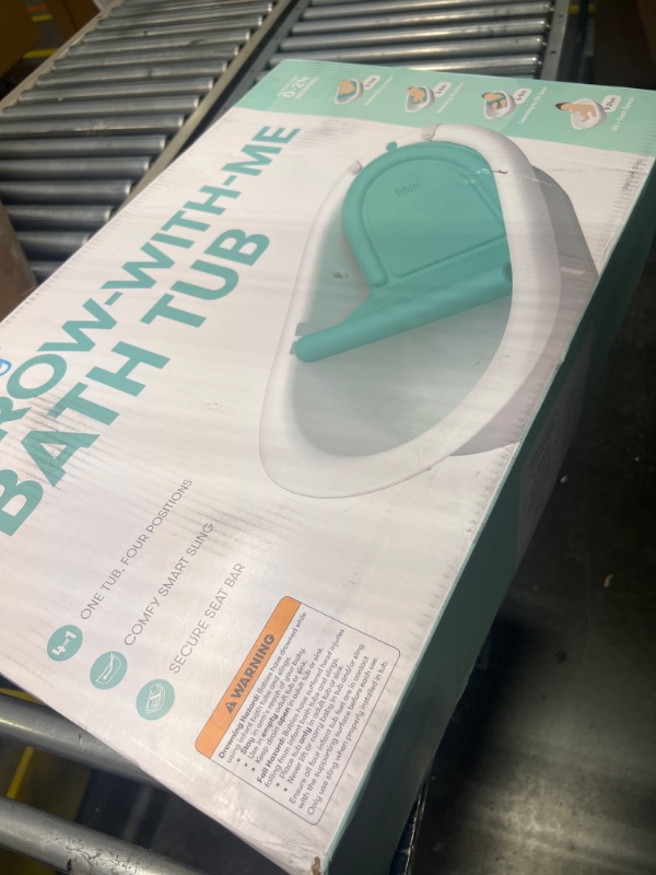 Photo 1 of 4-in-1 Grow-with-Me Bath Tub by Frida Baby Transforms Infant Bathtub to Toddler Bath Seat with Backrest for Assisted Sitting in Tub