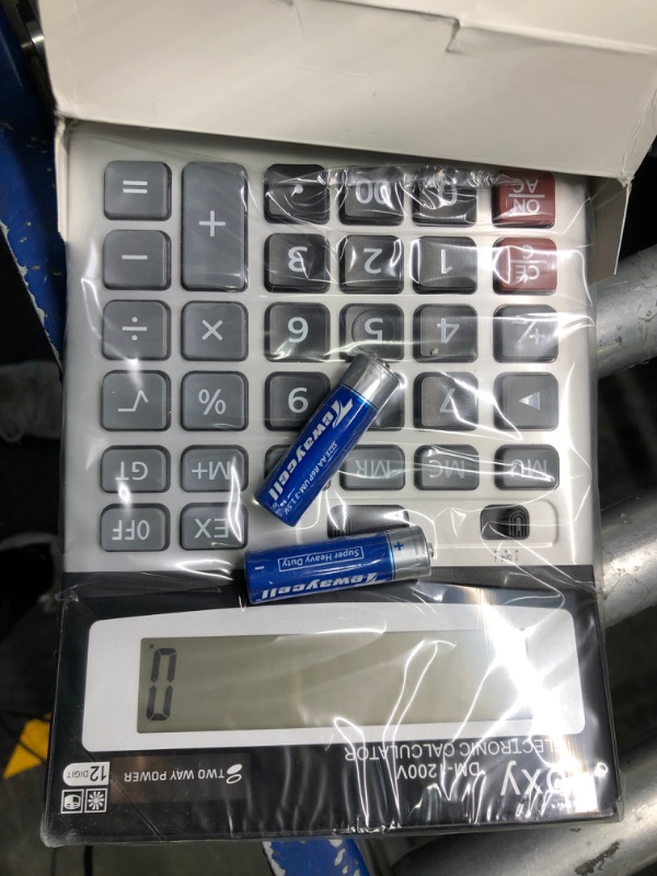 Photo 2 of Desk Calculator 12 Digit Extra Large LCD Display, Touch Comfortable with Big Buttons, PXY Two Way Power Battery and Solar Standard Function Office Calculators