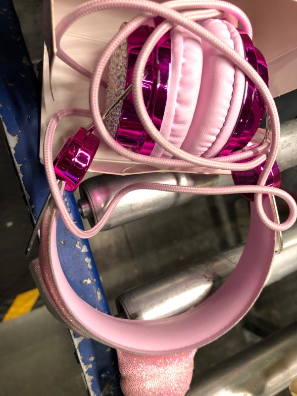 Photo 2 of ???? ??? Kids Unicorns Headphones with Mic for Travel/Car/Plane,Added 85DB Limit Function&Shareport,Unicorns Gifts for Girls,On/Over Ear HD Stereo Wired Headsets with Nylon Cable-Hot Pink Rose2