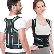 Photo 1 of Fit Geno Back Brace Posture Corrector for Women and Men, Shoulder Straightener, Adjustable Full Back Support, Upper and Lower Back Pain Relief - Scoliosis, Hunchback, Hump, Thoracic, Spine Corrector