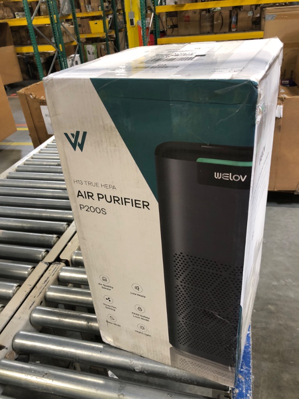 Photo 2 of **Makes noise, not quiet**
Air Purifiers for Home Large Room: Welov Air Purifiers for Pets Allergy, 1077 Sq Ft Coverage, PM2.5 Monitor, Removes 99.97% of Pet Hair Dander Pollen Smoke Dust Odor, 23dB Air Purifiers for Bedroom Grey