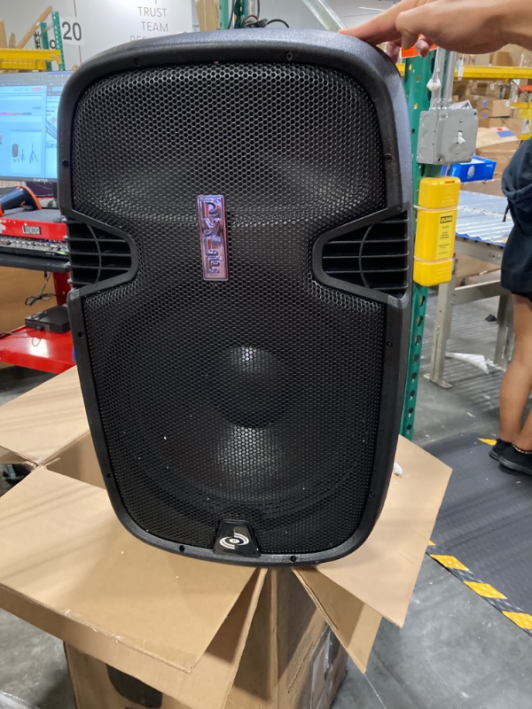 Photo 1 of Pyle PPHP155ST Wireless Portable PA Speaker System, Black, 15" & Universal Speaker Stand Mount Holder Heavy Duty Tripod w/Adjustable Height from 40” to 71” and 35mm Compatible Insert 1 Speaker + Holder