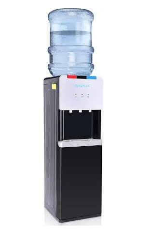Photo 1 of ***DAMAGED***
Water Coolers 5 Gallon Top Load,Hot/Cold Water Cooler Dispenser, Innovative Slim Design Energy Saving Freestanding with Child Safety Lock for Home or Office Black