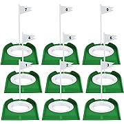 Photo 1 of 9 Pack Golf Putting Cup and Flag Plastic Golf Putting Practice Training Aids Indoor and Outdoor Training for Kids Men Women Office Backyard Garage Accessories