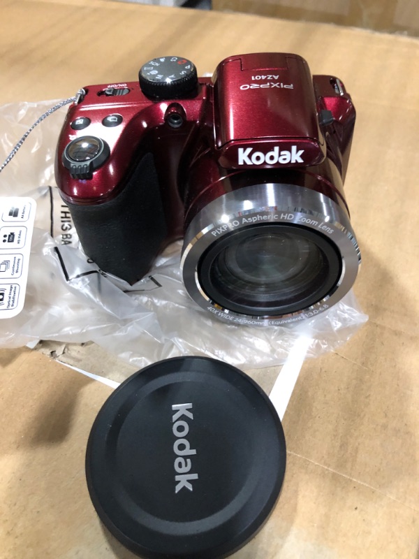 Photo 2 of Kodak AZ401RD Point & Shoot Digital Camera with 3" LCD, Red Red Single