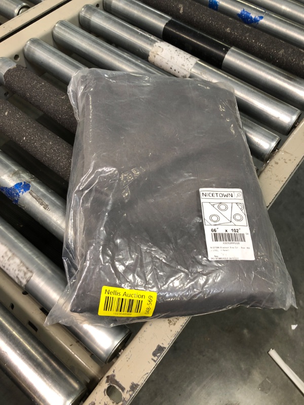 Photo 1 of NICETOWN Blackout Gray Curtain 102 inch Length, Grommet Extra Long Thermal Curtain Room Darkening Sound Reducing Window Drape for Sliding Glass Door/Living Room (W66 x L102, 1 Panel) W66 x L102 Grey