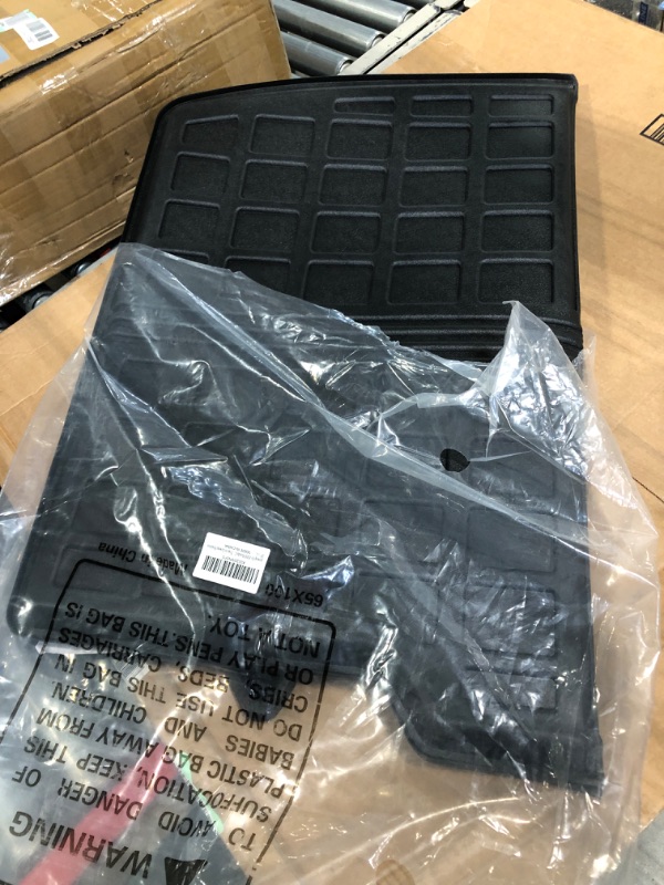 Photo 2 of powoq Fit 2023 2024 Honda CRV Trunk Mat TPE Cargo Liner Rear Backrest Mat for 2023 Honda CRV Accessories Cargo Tray in Lowest Position(Fit 2023 Fuel Model, Rear Backrest Mats+Rear Trunk Mat) Rear Backrest Mats+Rear Trunk Mat Fit 2023 Fuel Model