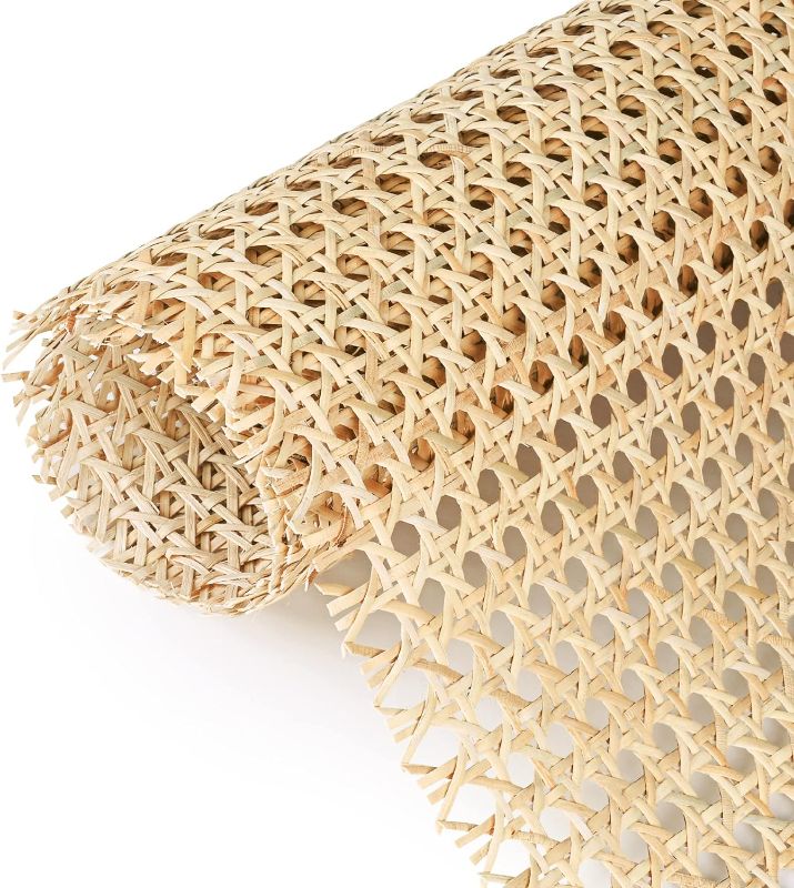 Photo 1 of 18" Widthx6.58Feet Natural Rattan Webbing Roll 18,Rattan Cane Webbing Roll,Rattan Webbing Sheet,Rattan Webbing for Furniture Caning Projects,Rattan Webbing Kit,Rattan Mesh Webbing,Cane Rattan Webbing 18"width 6.56 Feet