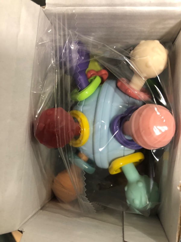 Photo 1 of Baby Teething Toys Infant Rattle: Baby Teether for Boys 0-6 Months - Chew Toys for Nerborn Blue