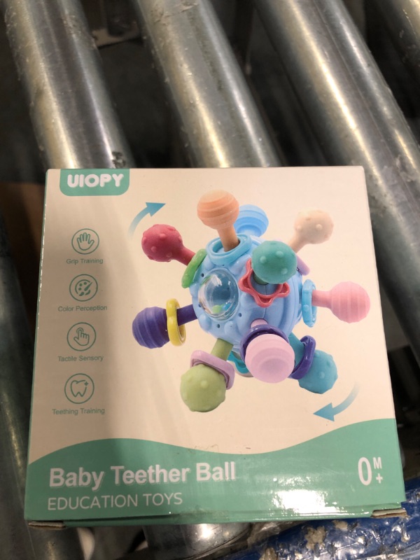 Photo 1 of Baby Teething Toys Infant Rattle: Baby Teether for Boys 0-6 Months - Chew Toys for Nerborn Blue