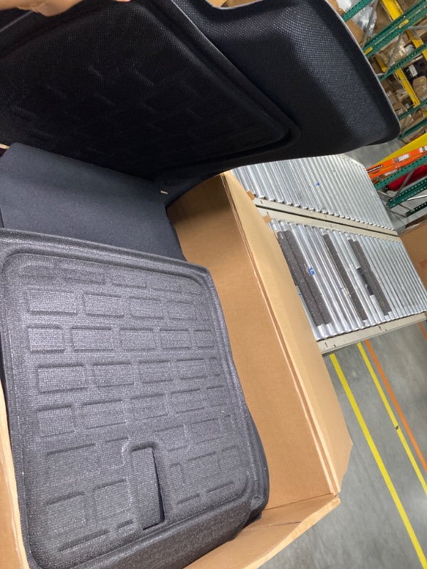 Photo 1 of CYBERBEANS 9Pcs Floor Mats for Tesla Model Y (2020-2023) Accessories, XPE All Weather Anti-Slip Waterproof 3D Front Rear Trunk Cargo Liner Tray Mats, 7-Seat Model Y Mats 7 Seats 9Pcs