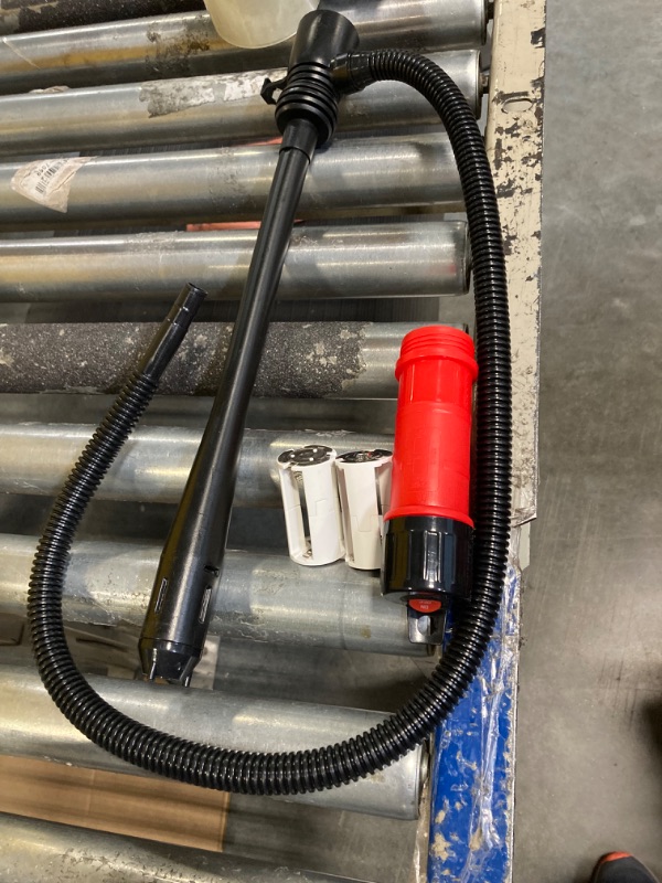 Photo 1 of S&L-Winyer Battery-Operated Liquid Transfer Pump Fuel Transfer Pump For Gasoline 2.2 Gpm Gallons Per Min/Inlet: 16 in Outlet: 24 in Red-35.4IN