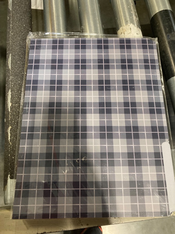 Photo 1 of Decorative File Folders 8 Pack - 8 Different Blue Plaid Fashion Designs, 1/3 Cut Tabs Letter Size 9x11.5 inch, 350gsm Thick Paper Matte Finish, Essential Stationery for Home, School & Office
