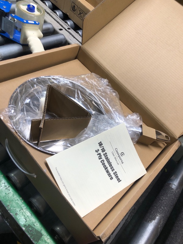 Photo 1 of COOKPORTS Stainless Steel Frying Pan 10 Inch Stainless Steel Cookware Easy Cleanup Healthy Cooking Pan Induction Frying Pan Compatible with All Cooktops