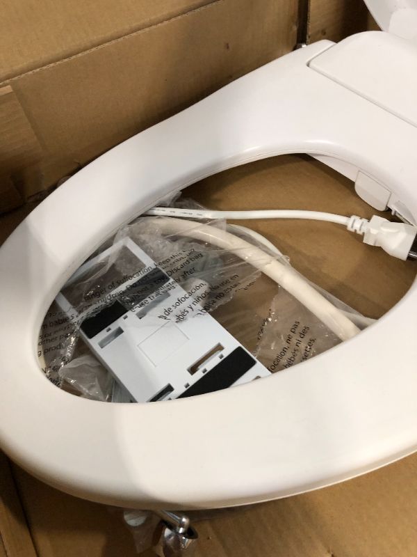 Photo 5 of ****NEEDS CLEANED**** VIVOHOME Smart Heated Bidet Toilet Seat with Self-Cleaning Nozzle for Rear and Front Cleansing, Warm Air Dryer with Adjustable Temperature Settings, Soft Close Lid, Nightlight