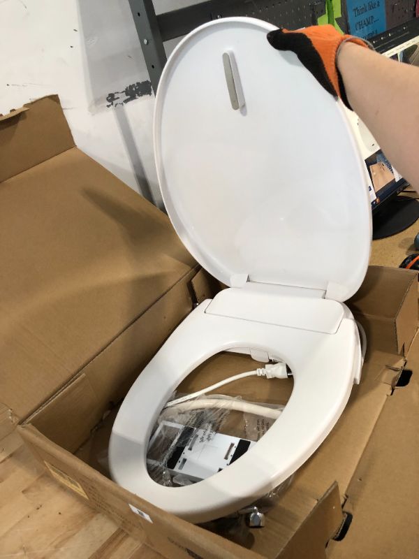 Photo 4 of **Used item-- Clean/ Disinfect before use** 
 VIVOHOME Smart Heated Bidet Toilet Seat with Self-Cleaning Nozzle for Rear and Front Cleansing, Warm Air Dryer with Adjustable Temperature Settings, Soft Close Lid, Nightlight