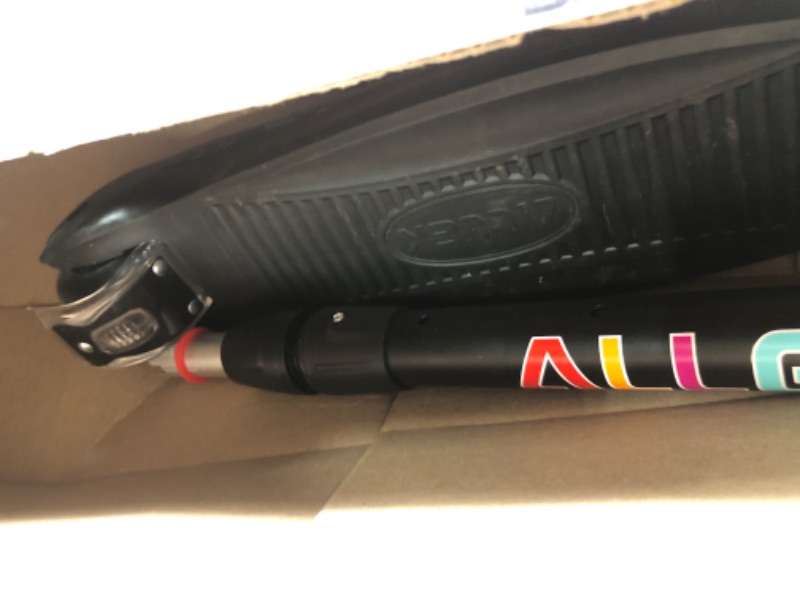 Photo 1 of Allek Kick Scooter B02, Lean 'N Glide Scooter with Extra Wide PU Light-Up Wheels and 4 Adjustable Heights for Children from 3-12yrs (Black)