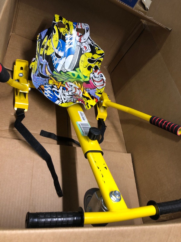 Photo 1 of Hiboy HC-01 Hoverboard Kart Seat Attachment Accessory for 6.5" 8" 10" Two Wheel Self Balancing Scooter Yellow