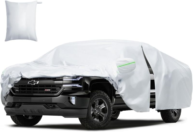 Photo 1 of Migaven Truck Cover Waterproof Custom Fit for Chevy Silverado 1500 Ram 1500 GMC Sierra 1500, All Weather Waterproof Windproof Pickup Covers with Door Zipper Mirror Bag
