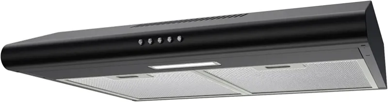 Photo 1 of **FACTORY PACKAGED** Hermitlux 30" Under Cabinet Range Hood - Black -3 Speed Exhaust Fan w/ LED light
