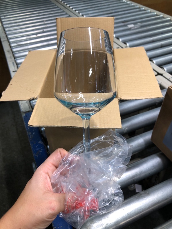 Photo 3 of 14-ounce Unbreakable Plastic Acrylic Stem Wine Glasses, set of 6-Teal, Red or White Wine Glass, Dishwasher Safe, BPA Free