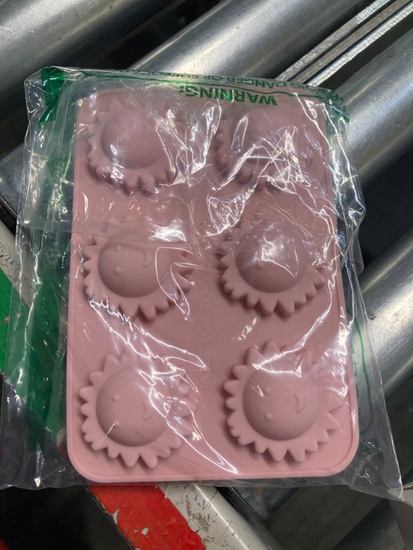 Photo 1 of 2 Pack Sun Face Ice Cube Tray Silicone Mold for Flower Chocolate Candy Gummy Cookie Fondant Jello Jelly Bakeware Baking Cake Soap Lotion Bar Clay Mint
