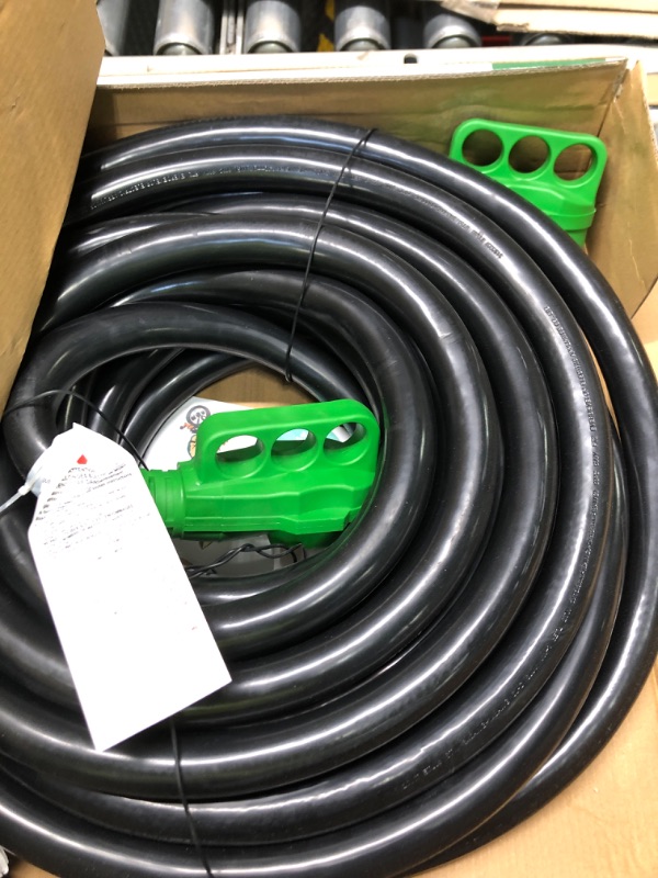 Photo 3 of RVGUARD 50 Amp 50 Foot RV Extension Cord, Heavy Duty STW Cord with LED Power Indicator and Cord Organizer, 14-50P/R Standard Plug, Green, ETL Listed 50 Feet Green 50 Amp