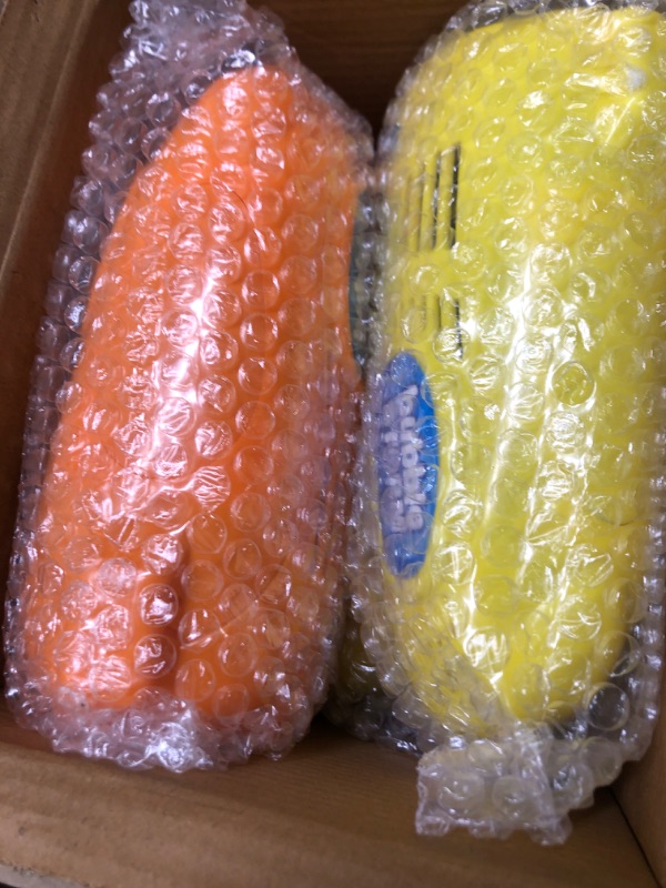 Photo 1 of JOYIN 2 Bubble Guns with 2 Bubble Refill Solution (10 oz Total), Bubbles Maker, Blower, Machine Gun Blaster for Kids, Toddlers, Outdoors Activity, Birthday Gift, Easter Bubble Toys (Yellow+Orange) Orange+yellow