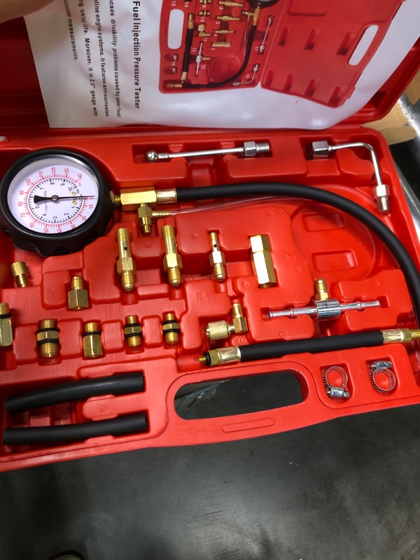 Photo 4 of BETOOLL 0-140PSI Fuel Injector Injection Pump Pressure Tester Gauge Kit Car Tools (Master) Premium