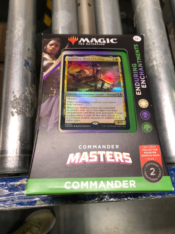 Photo 2 of Magic The Gathering Commander Masters Commander Deck - Enduring Enchantments (100-Card Deck, 2-Card Collector Booster Sample Pack + Accessories)