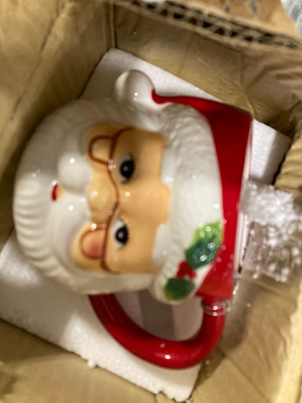 Photo 1 of 16oz Nostalgic Ceramic Red Santa Mug