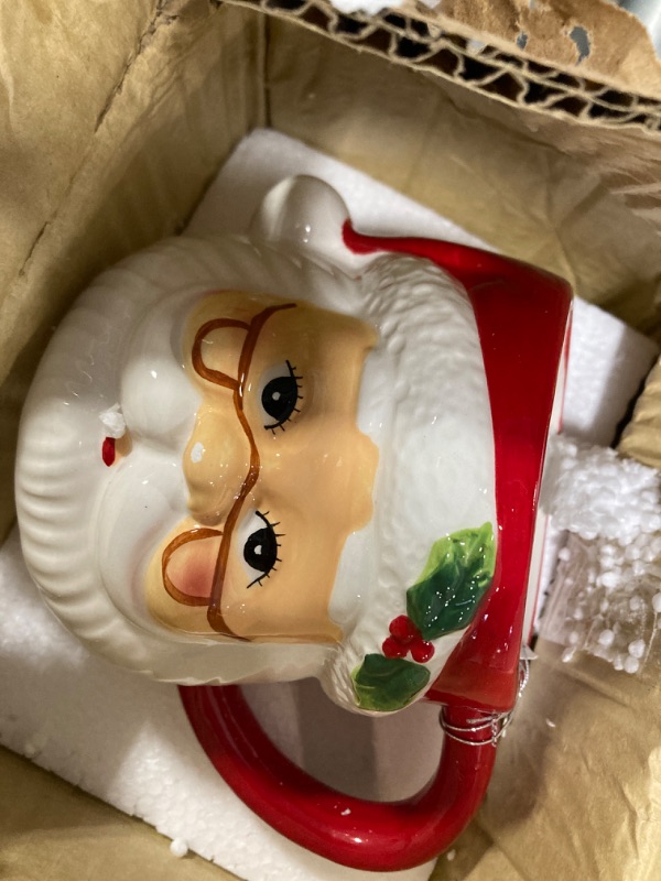 Photo 1 of 16oz Nostalgic Ceramic Red Santa Mug