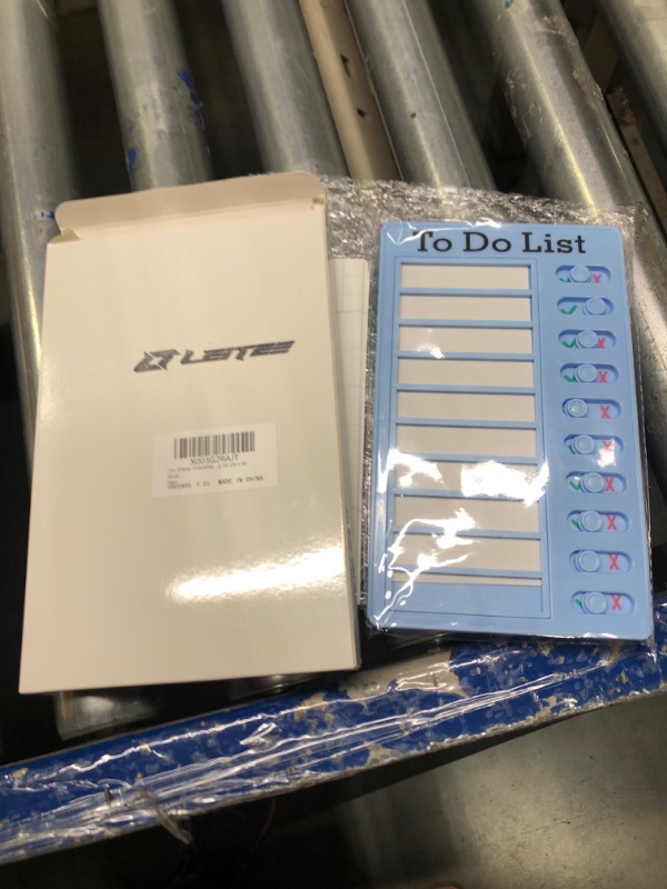 Photo 2 of Dry Erase Checklist Board to Do List Memo Boards Slider Schedule Chore Chart DIY Plastic RV Checklist Detachable Daily Checklist with Markers and 3 Erasable Paper for Planning (to Do List, Blue) Blue To Do List