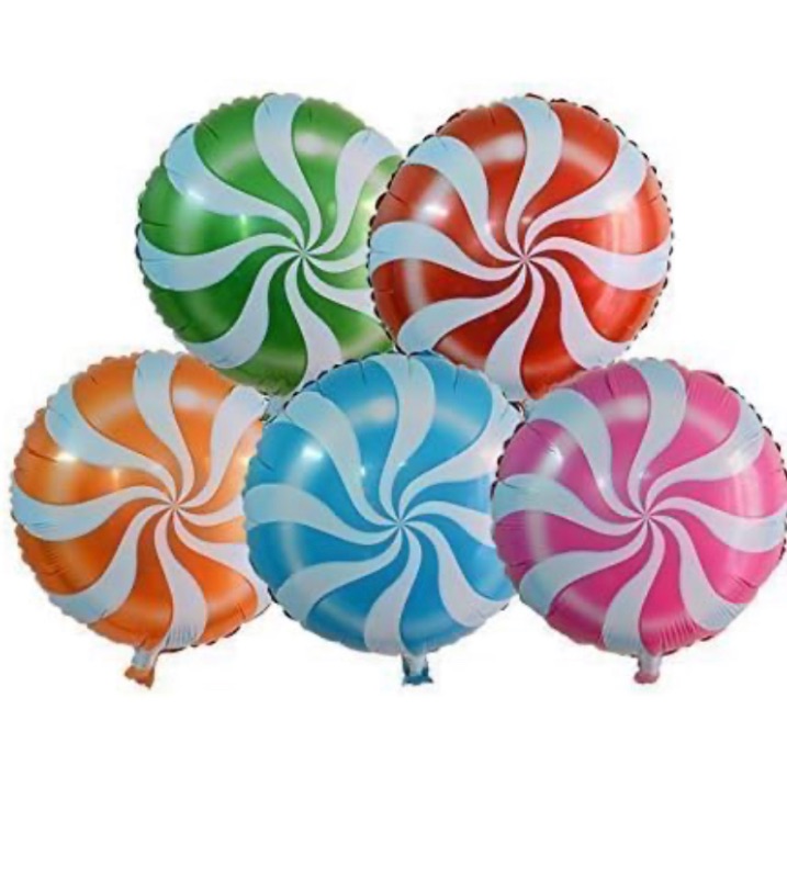 Photo 1 of 10 PCS 18 Inch Round Candy Lollipop Aluminum Film Balloon Camouflage Cartoon Toy Birthday Party Decoration