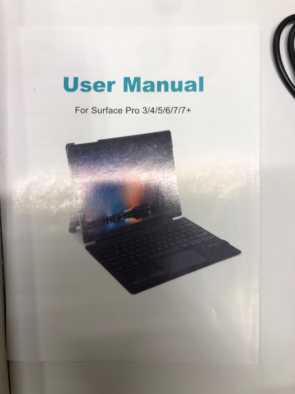 Photo 3 of Keyboard Case for Microsoft Surface Pro 7 Plus/Pro 7 / Pro 6 / Pro 5 / Pro 4 / Pro 3, Wireless Bluetooth Ergonomic Keyboard with Rechargeable Battery and Trackpad - Black