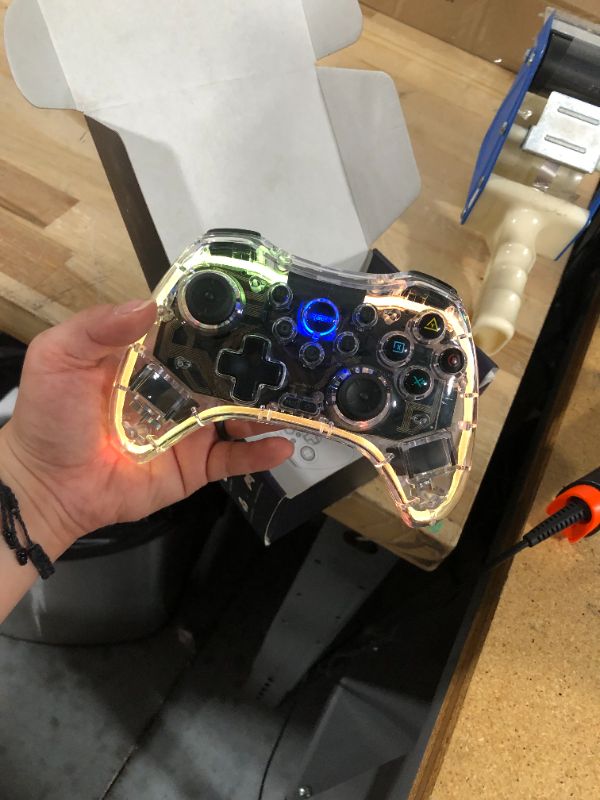 Photo 1 of **READ NOTES BEFORE PURCHASING ITEM** 
RALAN Full Platform Wireless Controller with 8 Color LED Lighting Compatible with Xbox One S/X, for Xbox Series S/X for PS4/PS3/PC/IOS/for Switch Gaming Gamepad Remote with 2.4G Adapter