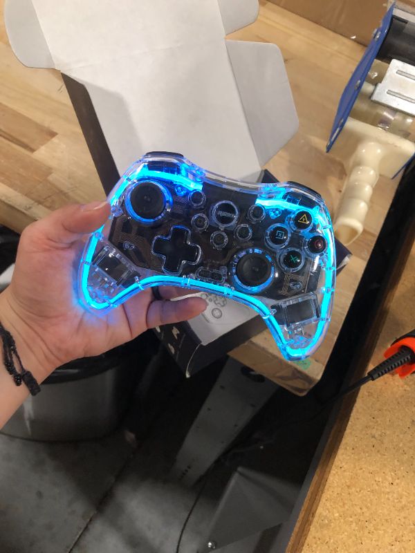Photo 1 of **READ NOTES BEFORE PURCHASING ITEM** 
RALAN Full Platform Wireless Controller with 8 Color LED Lighting Compatible with Xbox One S/X, for Xbox Series S/X for PS4/PS3/PC/IOS/for Switch Gaming Gamepad Remote with 2.4G Adapter