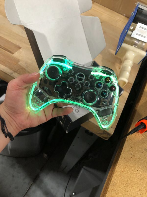 Photo 1 of **READ NOTES BEFORE PURCHASING ITEM** 
RALAN Full Platform Wireless Controller with 8 Color LED Lighting Compatible with Xbox One S/X, for Xbox Series S/X for PS4/PS3/PC/IOS/for Switch Gaming Gamepad Remote with 2.4G Adapter
