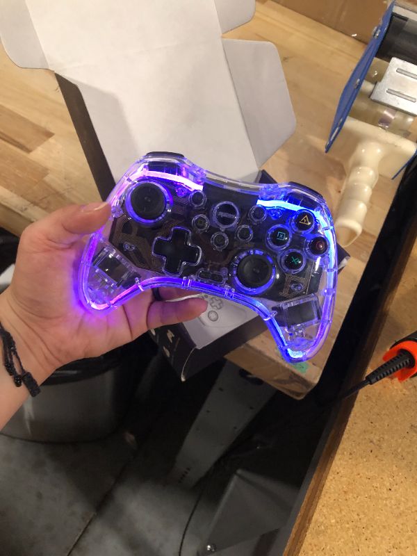 Photo 1 of **READ NOTES BEFORE PURCHASING ITEM** 
RALAN Full Platform Wireless Controller with 8 Color LED Lighting Compatible with Xbox One S/X, for Xbox Series S/X for PS4/PS3/PC/IOS/for Switch Gaming Gamepad Remote with 2.4G Adapter
