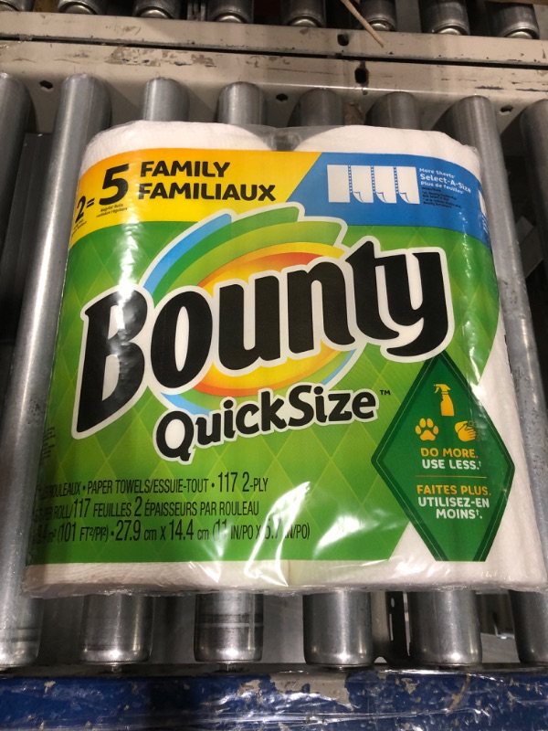Photo 2 of Bounty Select-A-Size Paper Towels, 2 Double Plus Rolls, White, 2 Double Plus Rolls = 5 Regular Rolls