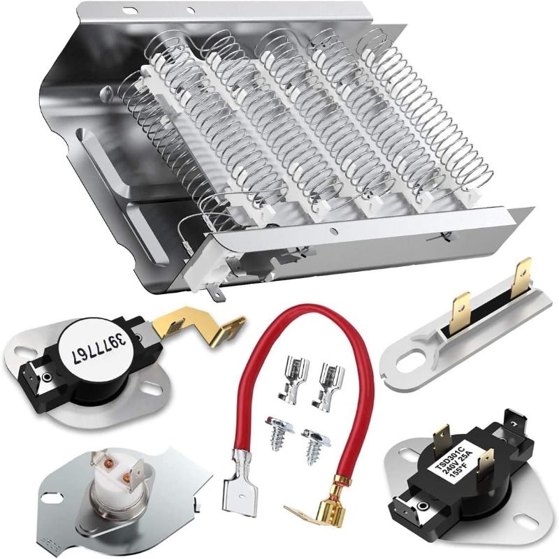 Photo 1 of ?95% Nickel?279838 Dryer Heating Element for Whirlpool Kenmore Roper Maytag Amana Admiral Dryer Heating Element Parts Dryer Thermostat Thermal Fuse medx655dw1 500 600 70 80 Series Model 110 Dryer Part