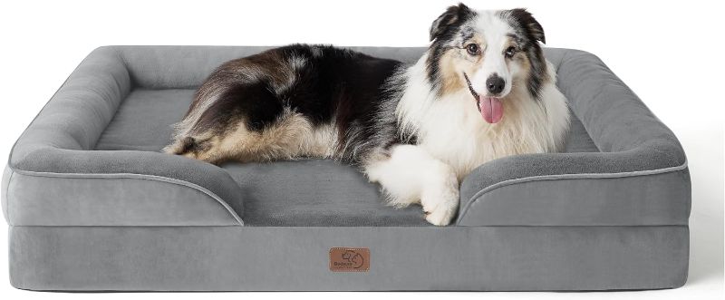 Photo 1 of ***THE MEASUREMENTS ARE UNKNOWN*** Bedsure Orthopedic Dog Bed for Extra Large Dogs - XL Washable Dog Sofa Beds Large, Supportive Foam Pet Couch Bed with Removable Washable Cover, Waterproof Lining and Nonskid Bottom, Grey