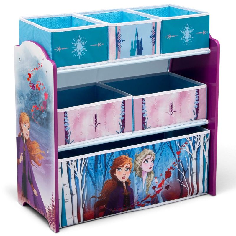 Photo 1 of Delta Organizador de almacenamiento de juguetes de 6 cubos, Disney, Frozen