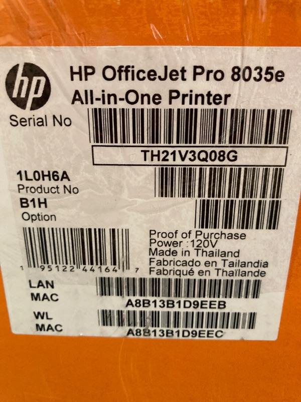 Photo 4 of HP OfficeJet Pro 8035e Wireless Color All-in-One Printer (Basalt) up to 12 months Instant Ink with HP+ (1L0H6A)