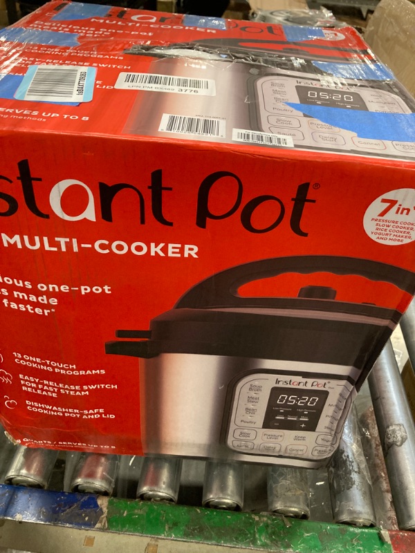 Photo 2 of ***VERY USED*** Instant Pot Duo 7-in-1 Electric Pressure Cooker, Slow Cooker, Rice Cooker, Steamer, Sauté, Yogurt Maker, Warmer & Sterilizer, Includes App With Over 800 Recipes, Stainless Steel, 8 Quart 8QT Duo