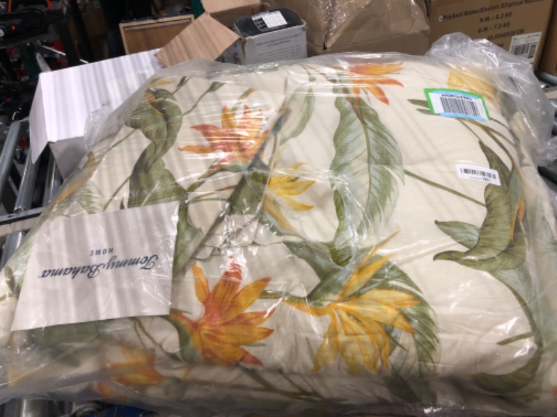 Photo 2 of (110X96in) Tommy Bahama Home Comforter Set Reversible Cotton Bedding with Matching Shams & Bedskirt, All Season Home Decor