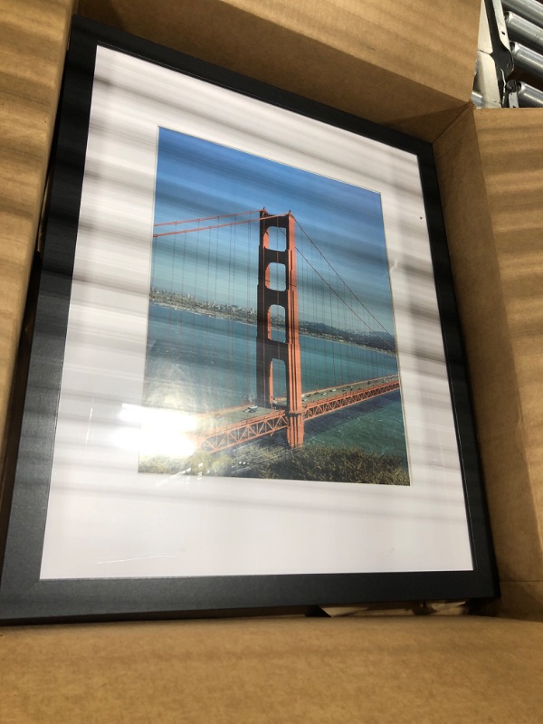 Photo 2 of ***THE MEASUREMENTS ARE UNKNOWN / product similar to the original photo*** Frametory 16x20 Picture Frame for Wall, Display Picture 11x14 with Mat or 16x20 Without Mat, Gifts for Family(Black, 1 Pack) 16x20 Black