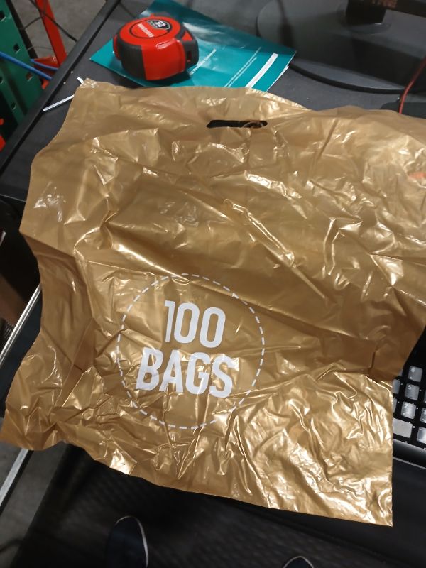 Photo 1 of 100 Gold Trash Bags - Small